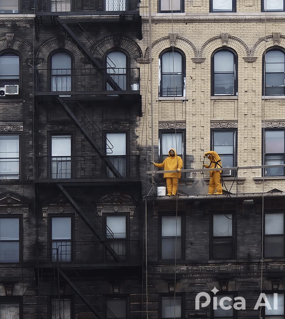 Professional house washing services in NYC showing dramatic improvement in residential home exterior cleaning