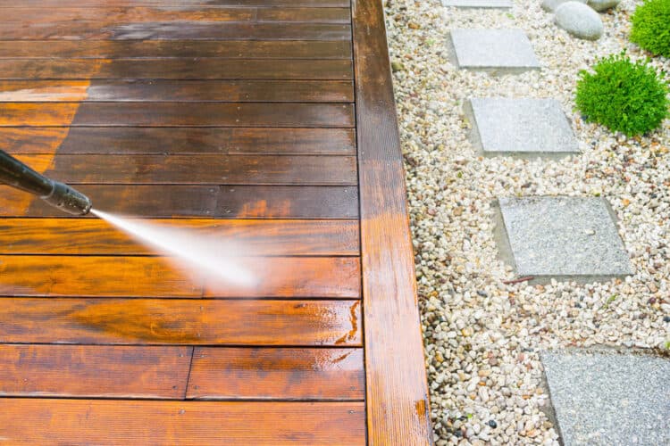 Professional deck washing services in NYC - clean and maintained deck