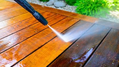 Professional deck cleaning services in NYC - before and after transformation