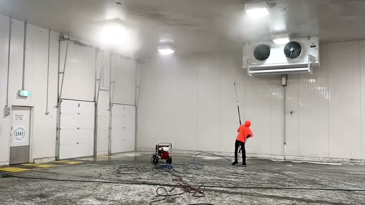 Professional warehouse pressure washing services in NYC - clean warehouse facility