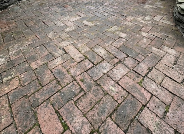 Brick Patio Restoration before