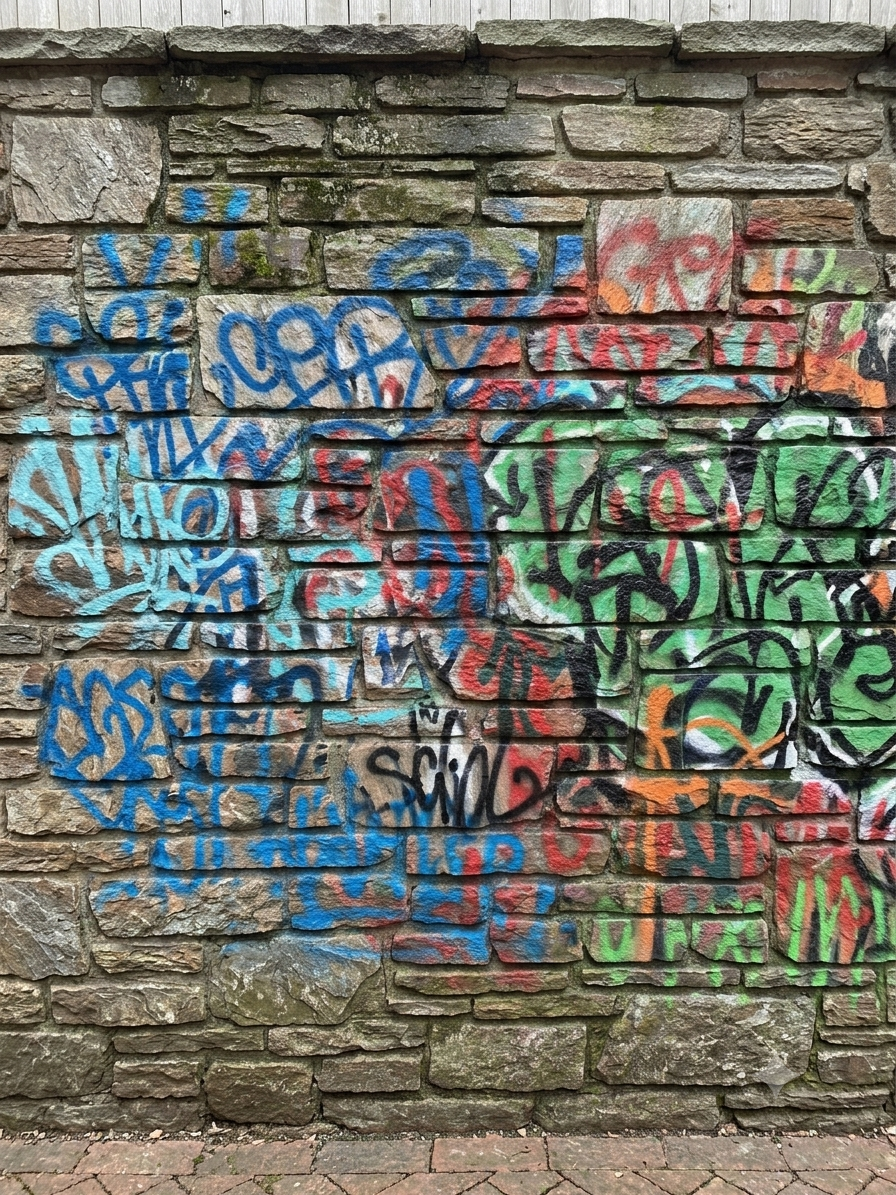 Graffiti Removal before